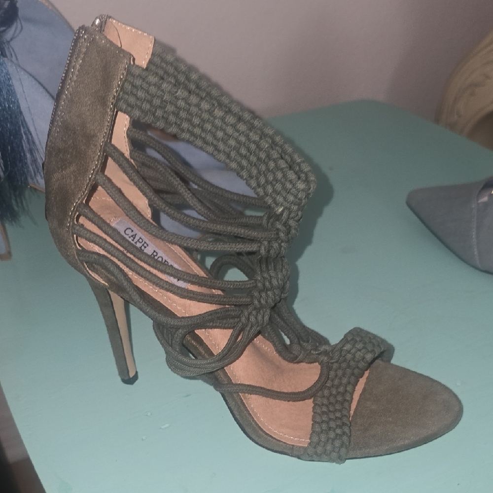 Cape Robbin Khaki Women's Strappy Heels